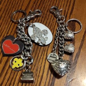 Silver and Black Purse Charm Keychain